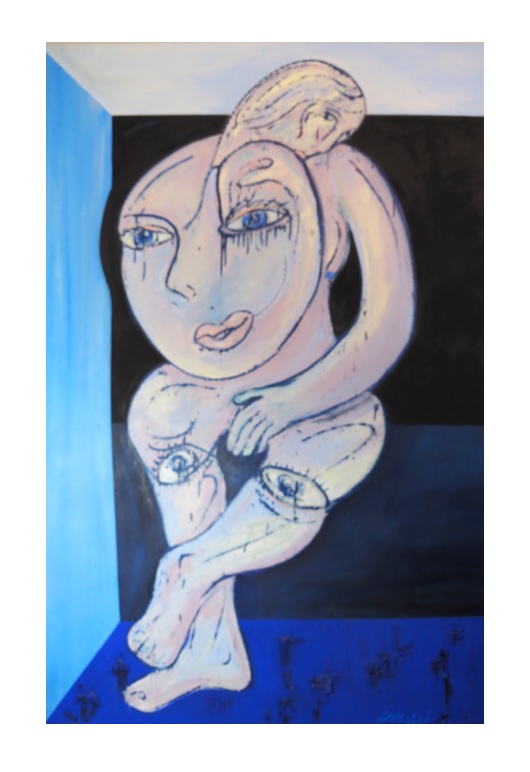 Saudade — painting by Oltreombra, Ritratti d'ignoti series